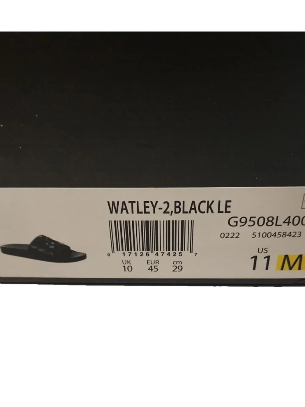 VINCE sz 11 Mens Leather Watley Calfskin Leather Sports fashion Slides Black LE